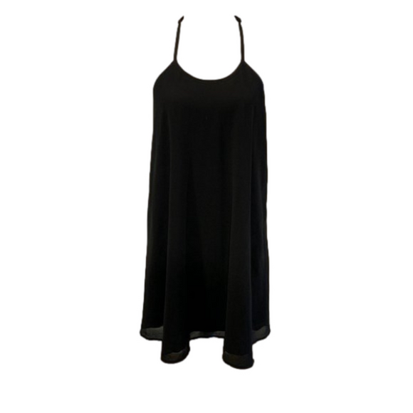 Little Black Dress, w/silver beading, adjustable straps, Midi length, size S - Picture 4 of 6